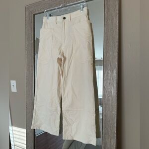 Everlane White Cuorderoy Women's Wide Leg High Rise Pants NWT Size 6
